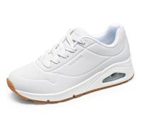 Skechers Women's Uno Stand on Air Sneaker, Bianco, 7 UK Wide
