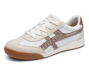 Skechers Women's Zinger-Concrete Safari Sneaker, White/Leopard, 8.5