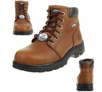 Skechers Work WORKSHIRE Stivali Uomo Marrone Con Punta In Acciaio 77009EC