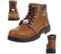Skechers Work WORKSHIRE Stivali Uomo Marrone Con Punta In Acciaio 77009EC