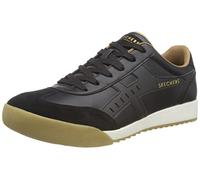 Skechers Zinger Manzanilla, Scarpe da Ginnastica Uomo, Nero Pelle Nera Finiture Nere, 42 EU