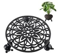 Skelang 29 cm Contenitore per Piante, Carrello per Piante con Ruote, portavaso in ghisa, Carrello per Fiori da Giardino Pesante, portavasi da Interno ed Esterno, capacità di carico: 160 kg