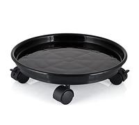 Skelang Portavaso per piante con ruote 30 cm, supporto per piante con rotelle, carrello per piante con ruota universale per piante da interno ed esterno, capacità di carico 56 kg, nero