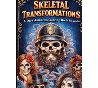 Skeletal Transformations: A Dark Antistress Coloring Book for Adults