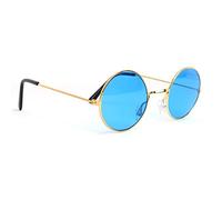 Skeleteen Blue Circle Hippie Occhiali da sole stile hipster anni '60 - 1 paio