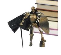 Skeleton Action Figure - Articulated Skull Knight | Posable Desktop Toy | ABS Skeleton Figure With Movable Joints And DIY Assembly. Ideal For Desk Display, Decoration, Collecting, And Creative Play.