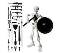 Skeleton Action Figure - Movable Skeleton Figurine | Human Bone Model Halloween Desktop Ornament for Display, Collecting, Table Decor for Home Workplace Classroom Indoor Outdoor Use