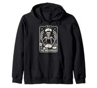 Skeleton Baker Tarot Card Gothic Baking Lover Bread Maker Felpa con Cappuccio
