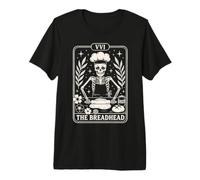 Skeleton Baker Tarot Card Gothic Baking Lover Bread Maker Maglietta Premium