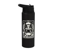 Skeleton Baker Tarot Card Gothic Baking Lover Bread Maker Stainless Steel Insulated Water Bottle