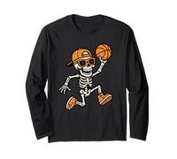 Skeleton Basketball Funny Halloween Costume Men Women Boys Maglia a Manica