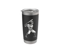 Skeleton Batter Home Run Celebration Halloween Baseball Bicchiere termico in acciaio inox doppia parete