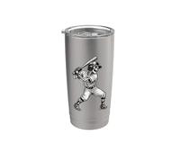 Skeleton Batter Home Run Celebration Halloween Baseball Bicchiere termico in acciaio inox doppia parete