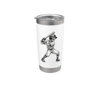 Skeleton Batter Home Run Celebration Halloween Baseball Bicchiere termico in acciaio inox doppia parete