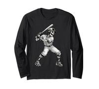 Skeleton Batter Home Run Celebration Halloween Baseball Maglia a Manica