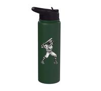 Skeleton Batter Home Run Celebration Halloween Baseball Stainless Steel Insulated Water Bottle
