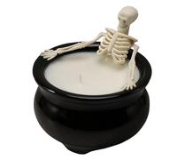 Skeleton Candle Decorations, Halloween Bath Candle, Spooky Home Accent, Realistic Wax Finish, Drip-Free Design, Compact Size, Gothic Vibe, Gift, Seasonal Charm, Perfect for Table, Shelf, Desk