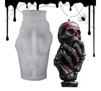 Skeleton Candle Mold, Halloween Decoration Party Supplies For Adults, 3D Ghost Hand Skull Silicone Molds, Women Men Kids Family Friends Teens