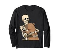 Skeleton Capybara Halloween Kawaii Spooky Aesthetic Maglia a Manica