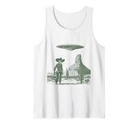 Skeleton Cowboy UFO Deserto Incontro Sci-Fi Western Canotta