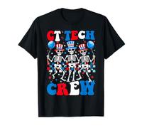 Skeleton Crew 4 luglio CT Tech Funny Patriotic Radiology Maglietta