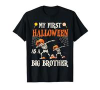 Skeleton Dabbin Together Il Mio Primo Halloween da Fratello Maggiore Maglietta