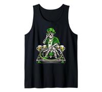 Skeleton DJ Shamrock Irish Pride per San Patrizio Canotta