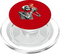 Skeleton Drinking Steaming Coffee Vintage Skull Caffeine PopSockets PopGrip per MagSafe
