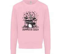 Skeleton Drummer Be Crazy Drumming Drum Uomo Sweatshirt Jumper