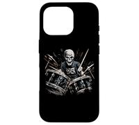 Skeleton Drummer Guy Rock And Roll Band Rock On Drum Kit Custodia per iPhone 16 Pro