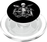 Skeleton Drummer Guy Rock And Roll Band Rock On Drum Kit PopSockets PopGrip per MagSafe