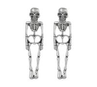 Skeleton Earrings - Alloy Skull Dangle Vintage Style | Spooky Drop