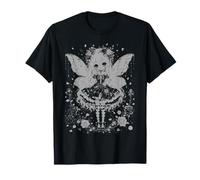 Skeleton Fairy Gothic Anime Wings Dark Kawaii Estetica Maglietta