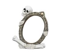 Skeleton Figurine | Halloween Mirror Frame Sculpture | Decorative Resin Decorative AccessoriesSkeleton Photo Frame Figurine For Halloween Window Sill Nightstand Display Cabinet Bookshelf Coffee Table