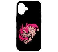 Skeleton Fire Skull Christmas Badass Custodia per iPhone 16