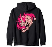 Skeleton Fire Skull Christmas Badass Felpa con Cappuccio