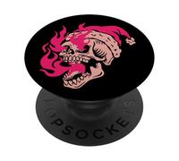 Skeleton Fire Skull Christmas Badass PopSockets PopGrip Adesivo