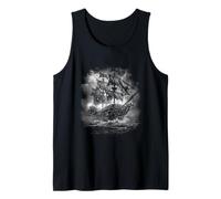 Skeleton Galleon Rise Ghost Ship - Grey Scale - Pirate Ship Canotta