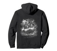 Skeleton Galleon Rise Ghost Ship - Grey Scale - Pirate Ship Felpa con Cappuccio
