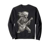 Skeleton Guitar Guy Rock And Roll Band Rock On Felpa