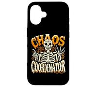 Skeleton Halloween Chaos Coordinator For Women Men Teacher Custodia per iPhone 16