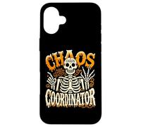 Skeleton Halloween Chaos Coordinator For Women Men Teacher Custodia per iPhone 16 Plus