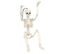 Skeleton Halloween Decoration, Full Body Skeleton Decor Bones, 2.95Ft Terrifying Realistic Design with Posable Joints, Scary Display for Yard, Porch, Haunted House, Graveyard