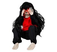 Skeleton Halloween Prop Sound 29x24x16cm Activated Crying With Glowing Eyes