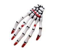 Skeleton Hand Bone Hair Clips, Goth Eyeball Claw Hair Accessories, Punk Rock Devil Hairpins Halloween Party Cosplay, Sturdy Materials, Unique for Kids and Adults, 7.3x4x1cm