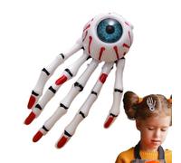 Skeleton Hand Bone Hair Clips, Goth Eyeball Claw Hair Accessories, Punk Rock Devil Hairpins Halloween Party Cosplay, Sturdy Materials, Unique for Kids and Adults, 7.3x4x1cm