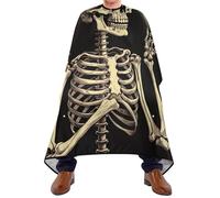 Skeleton Holding An Idea Light Unisex Mantello Da Barbiere Regolabile Mantella Taglio Capelli Traspirante Mantellina Parrucchiere Per Tagliare I Capelli Acconciatura Uso Domestico 168X140Cm
