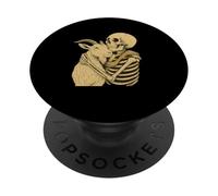 Skeleton Hugging goat halloween PopSockets PopGrip Adesivo