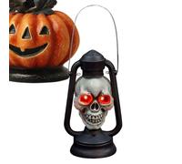Skeleton Lantern, Handheld Light, 9.06x4.92x4.13 Inches Vintage Spooky Lamp, Creepy Decorative Prop Fixture, Portable Horror Glow Accessory, for Outdoor Porch Yard Garden Holiday Haunted House Setup