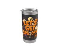 Skeleton Let's Get Spooky Halloween Strega Carino Costume Bambini Bicchiere termico in acciaio inox doppia parete